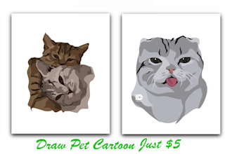 draw simple pet cartoon in 24 hours