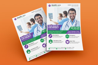 medical flyer, dental, healthcare flyer, or postcard design