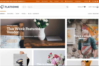 build and design website using flatsome theme and fix errors