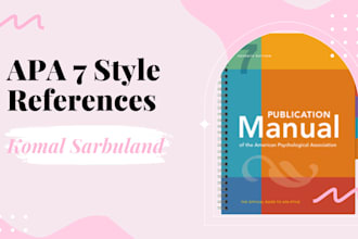 proofread references and intext citations into apa 7