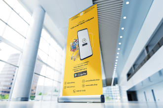 design professional roll up banner for you