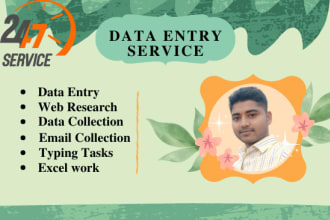do perfect data entry and excel data entry job