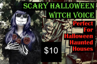 record a scary witch voice for your halloween haunted house