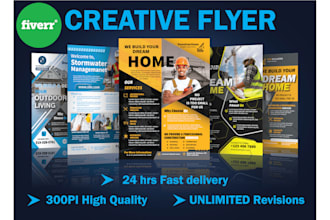 design handyman, plumber, construction flyers within a few hours