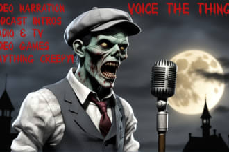voice your creepy halloween narration or scary monsters