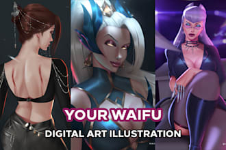 draw your waifu in digital arts