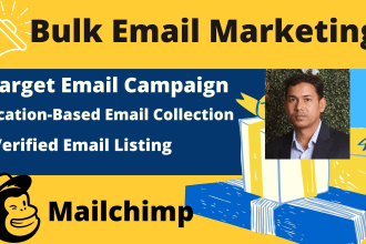 send bulk email ads campaign targeted niche on  mailchimp