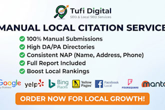 build USA local citations for google maps and map pack ranking