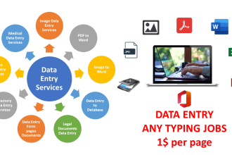 do data entry, image to word, pdf to word, word to pdf