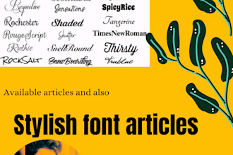 write an SEO optimized well written blog post and articles