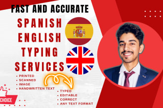 do english and spanish typing job, retype scanned document, typist