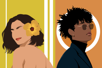 draw minimalist vector grapic portrait from your photo