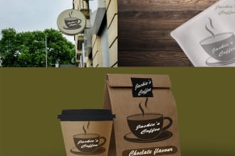 design a coffee logo mockup design