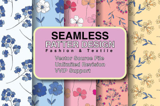create vector seamless pattern design any type