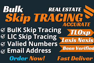 do bulk skip tracing for real estate and llc skip tracing in bulk