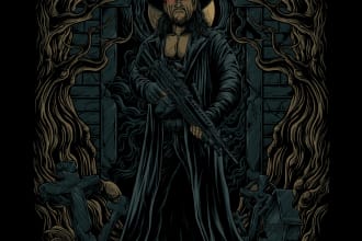 tshirt design illustration, skull, warriors, and tactical soldier