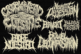 design a grindcore, and mincecore logo