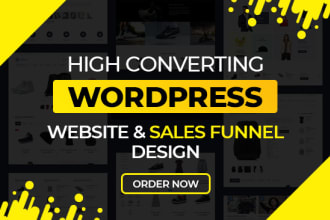 design modern wordpress website, landing page, sales funnel website, blog site