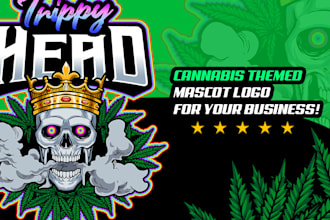 create cannabis and weed mascot logo for you