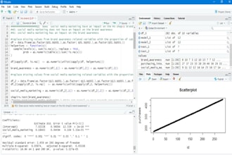 do the statistical analysis by using r and rstudio