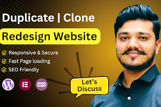 redesign and clone wordpress website using elementor