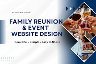 design a family reunion or private event website with rsvp