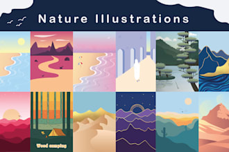 make an illustration vector for nature or views