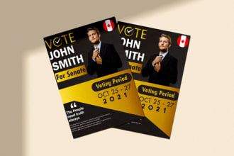 design political poster and flyer for your election campaign