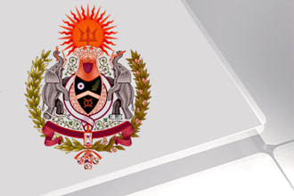 create amazing family crest coat of arms logo design