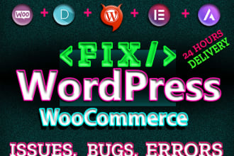 fix wordpress issues errors bugs, CSS, elementor pro and provides wordpress help