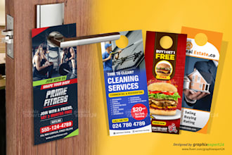 design professional door hanger, rack card