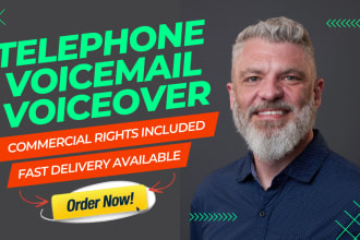 record a warm business greeting, on hold message, voicemail or IVR in english