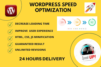 wordpress website speedup, increase page speed, gtmetrix, pingdom