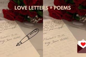 type a romantic love letter or poem to your lover