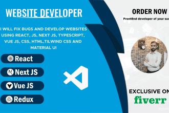 fix bugs, reskin, react js, next js, typescript, redux web app