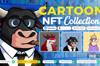 Hot Review!  design 1k, 5k, 10k cartoon nft art collection