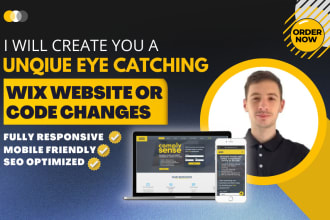 create you a unqiue eye catching wix website or code changes