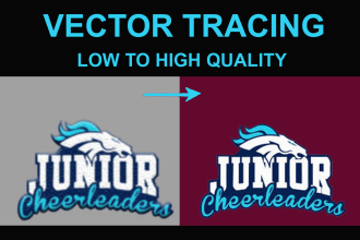 do vector tracing from low resolution image to high quality