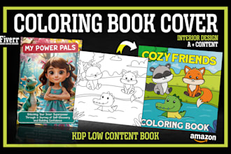 kdp book cover, coloring book cover, kdp a plus content for amazon kdp