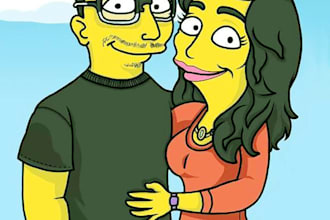 create yellow cartoon character
