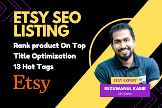 do etsy SEO titles and 13 tags for top ranking on google