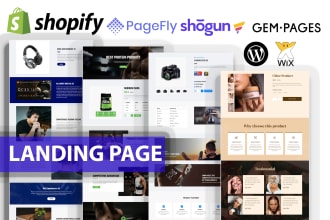 convert figma to shopify funnelish landing page design using pagefly, gempages