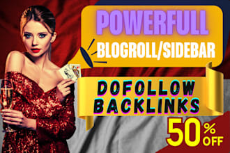 provide 75 premium contextual blogroll sidebar id backlinks