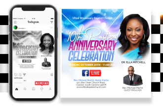 design an attractive high quality church, event flyer