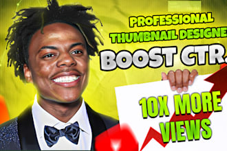 do attractive, clickbait, high CTR viral youtube thumbnails that get clicks