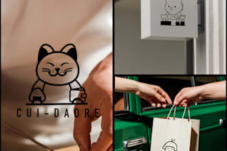 create a japanese line art characters or logo