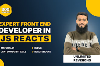 be your expert front end developer in react js