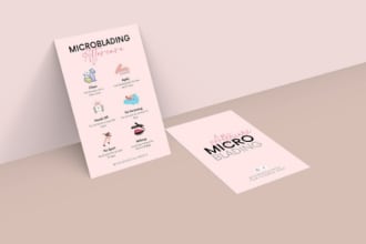 design all types of aftercare, pmu, botox, beauty business artworks