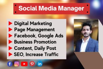 be your social media manager, SEO, digital marketing expert