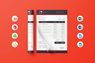 make editable invoice in google docs, sheets, and excel